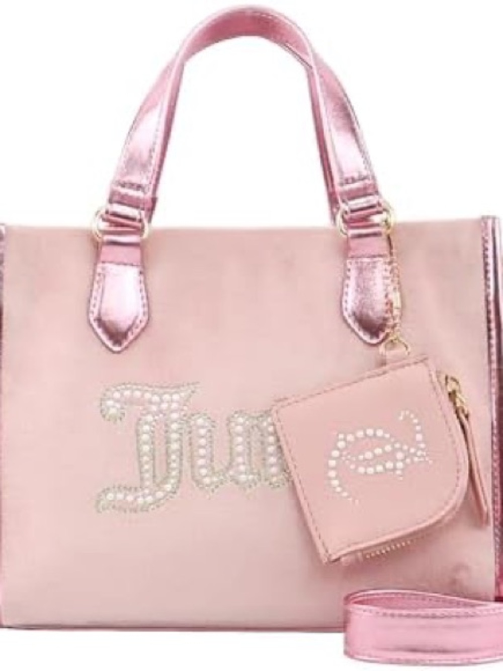Pink juicy couture bag with silver